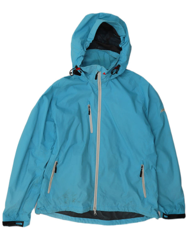 Musto Damen-Regenjacke mit Kapuze, UK 16, Größe L, Blau, Polyamid