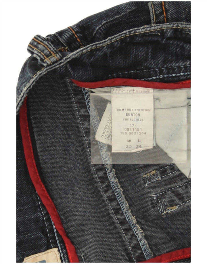 Burton Damen Straight Jeans W32 L30 Marineblaue Baumwolle