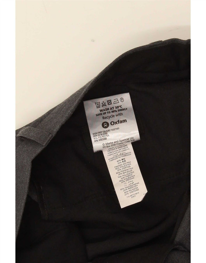 Gerade Herren-Anzughose von Marks & Spencer, W32, L31, grau, Polyester