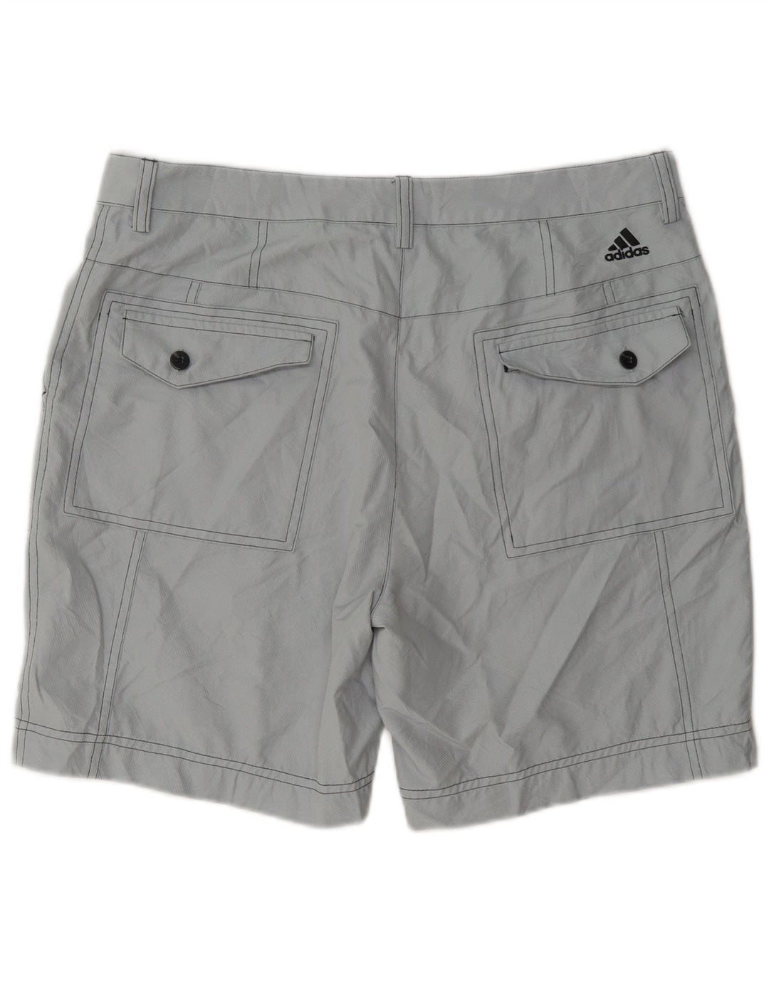 Adidas Herren Chino Shorts W34 Large Grau Polyester