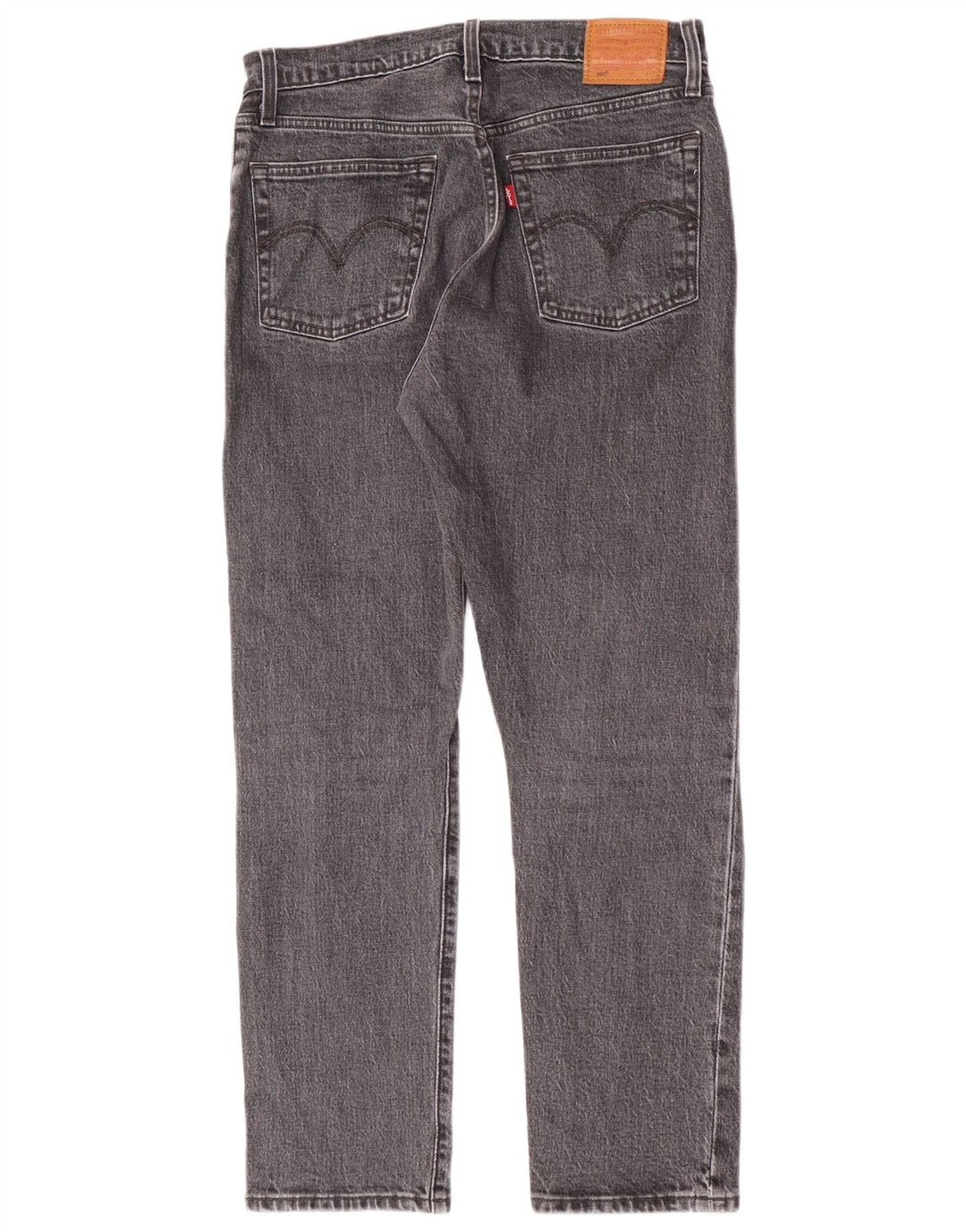 Levi's Damen 501 Straight Jeans W28 L28 Graue Baumwolle