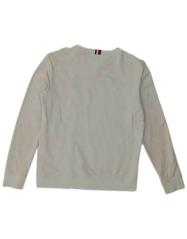 Tommy Hilfiger Girls Graphic Sweatshirt Jumper 13-14 Years Blue Cotton