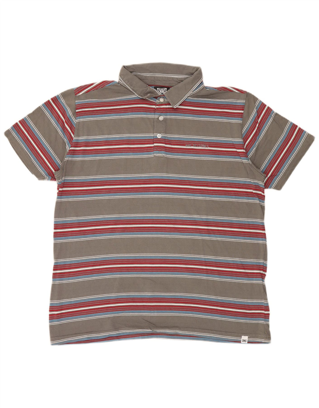 Animal Herren-Poloshirt, groß, grau gestreift, Baumwolle