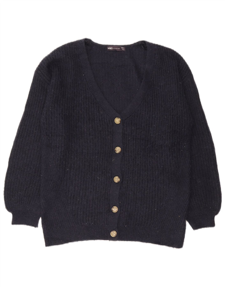 Marks & Spencer Damen-Strickjacke in Übergröße, Gr. 10, Größe S, Marineblau