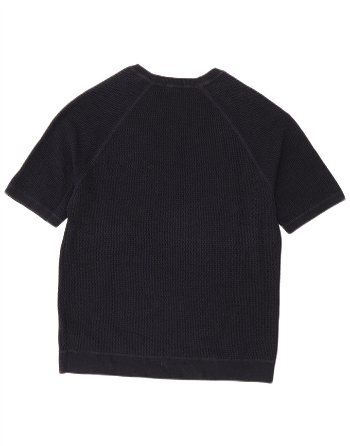 Cos Herren-T-Shirt-Oberteil, mittelgroß, marineblau, Baumwolle