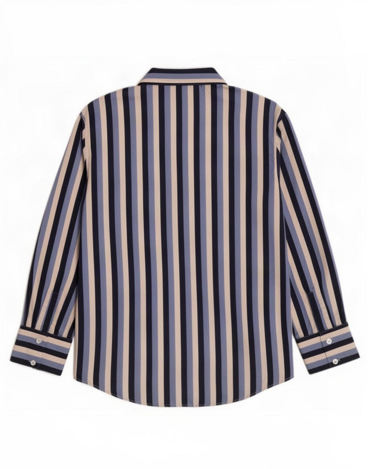 Zara Damen Hemdbluse UK 10 Small Blau gestreift Polyester