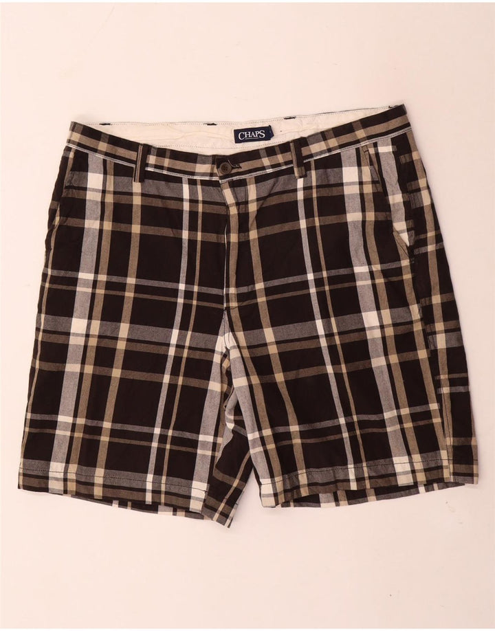 Chaps Herren-Chinoshorts W38 XL, braun karierte Baumwolle