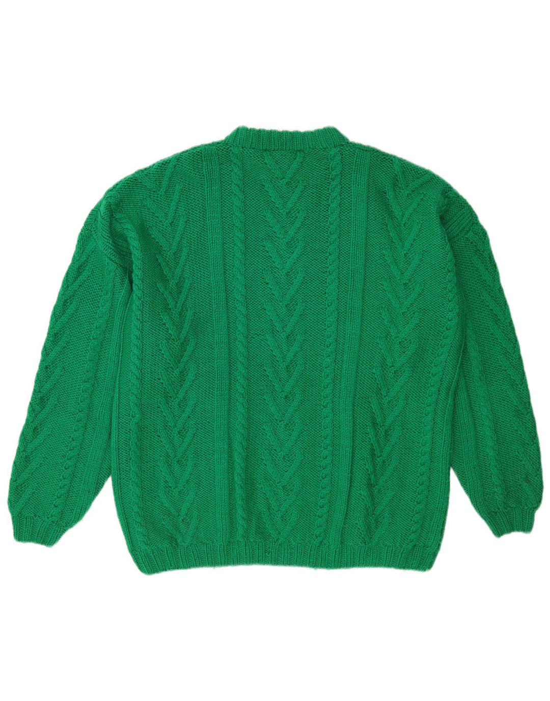 Vintage Herren Pullover mit Rundhalsausschnitt, Größe L, Grün