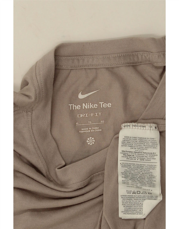 Nike Herren Dri Fit Graphic T-Shirt Top XL Grau Polyester