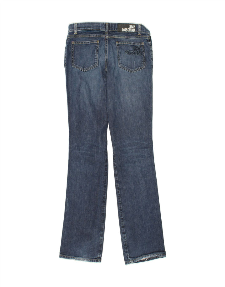 MOSCHINO Womens Straight Jeans W27 L33 Blue Cotton Vintage Moschino and Second-Hand Moschino from Messina Hembry 