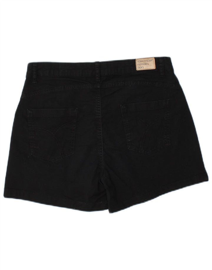 DACK'S Damen-Jeansshorts mit normaler Passform, Größe 44, mittelgroß, W28, schwarze Baumwolle