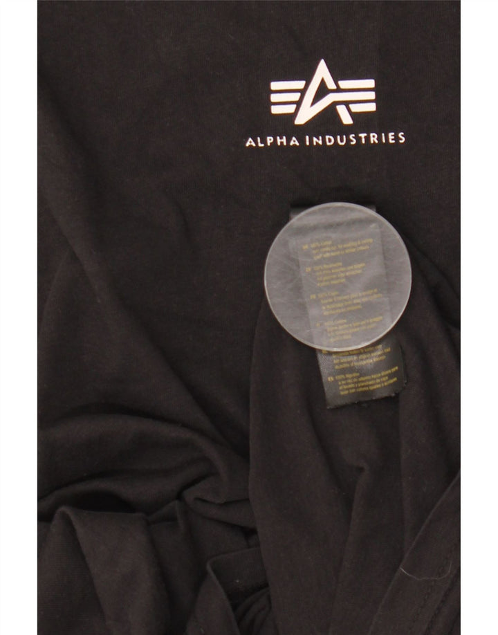 Alpha Industries Herren T-Shirt Top Medium Schwarz Baumwolle
