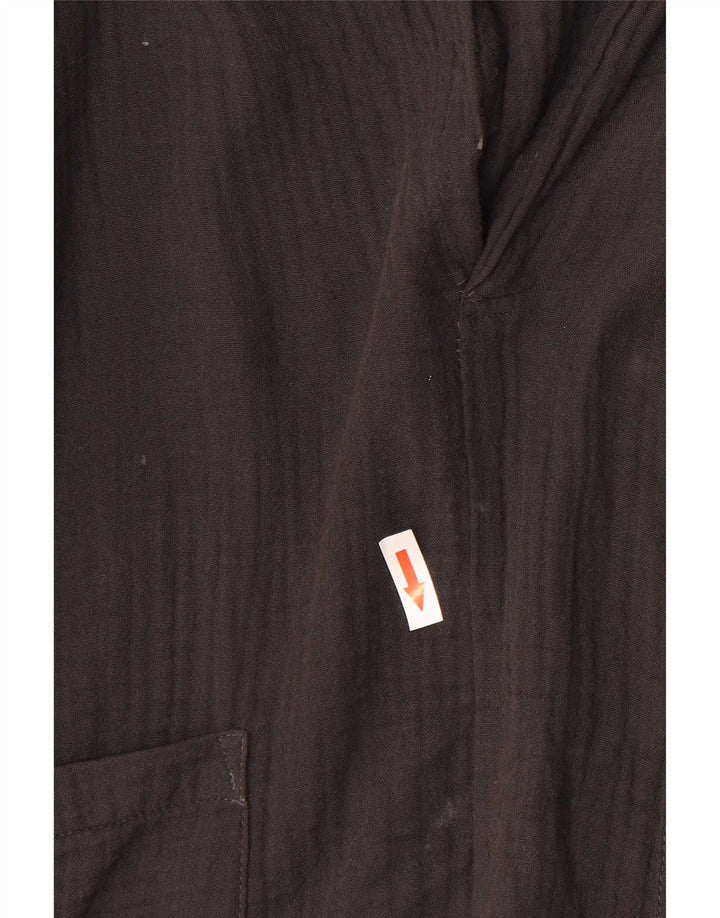 Zara Damen-Blusenoberteil mit 3/4-Ärmeln, übergroß, Gr. 12, mittelschwarz
