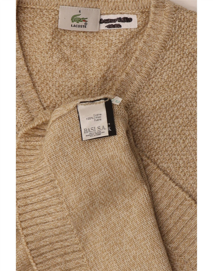 Lacoste Herren Weste Tank Top Größe 6 XL Beige Wolle