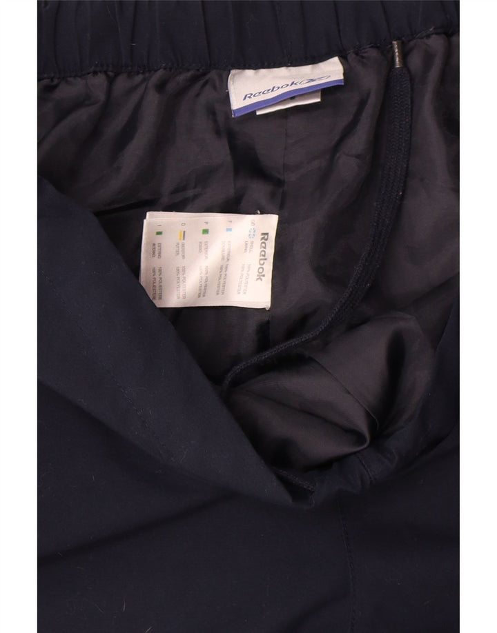 Reebok Damen Capri-Trainingshose UK 12 Medium Marineblau Polyester