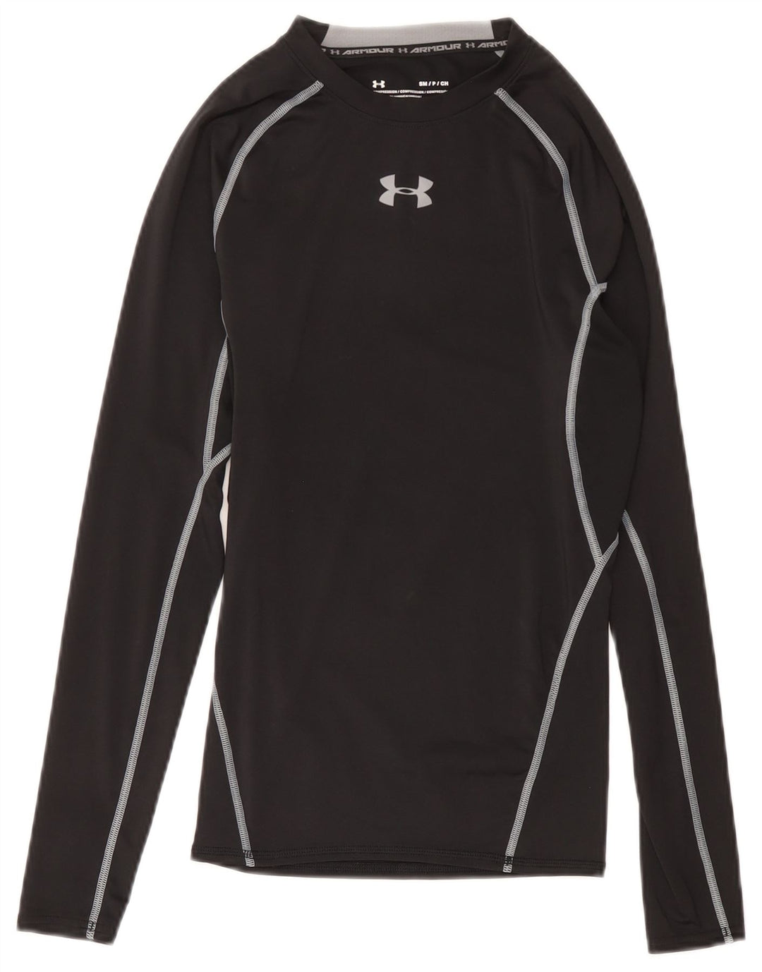 Under Armour Herren Heat Gear Graphic Top Langarm Small Schwarz Polyester