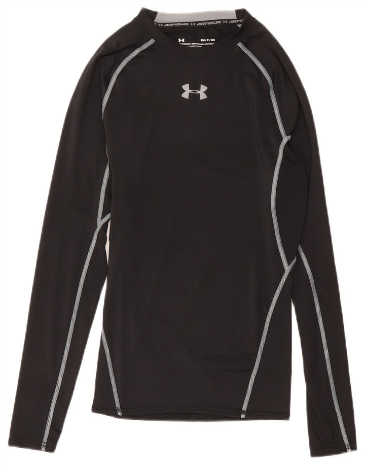 Under Armour Herren Heat Gear Graphic Top Langarm Small Schwarz Polyester