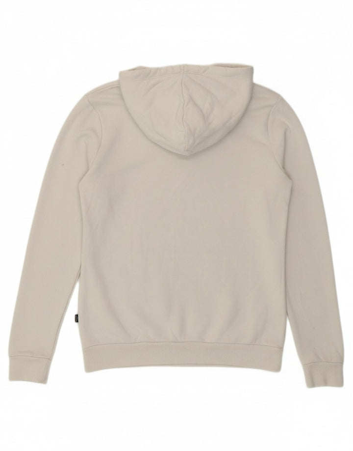 PUMA Womens Graphic Hoodie Jumper UK 10 Small White