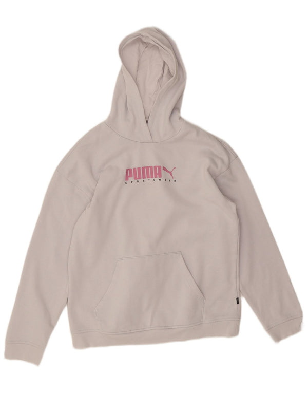 Puma Mädchen Graphic Hoodie Pullover 15–16 Jahre weiße Baumwolle