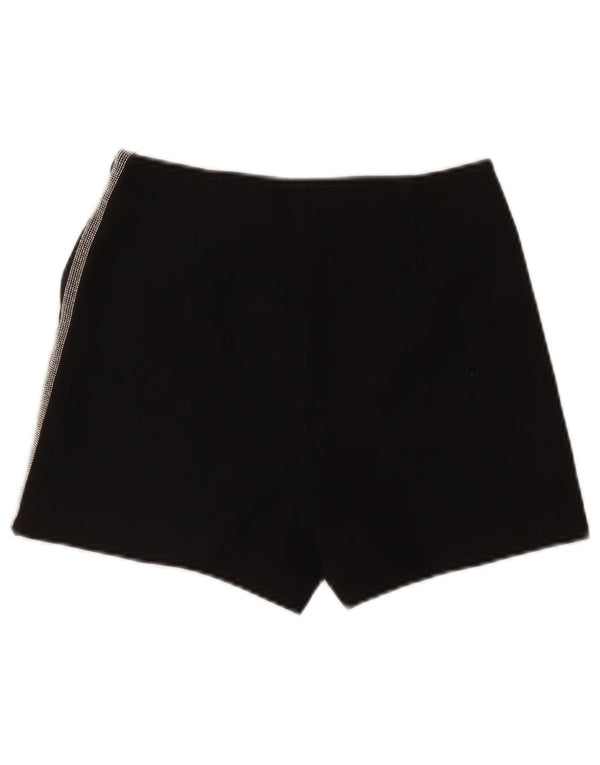Zara Damen High Rise Hot Pants XS W24 Schwarz Polyester