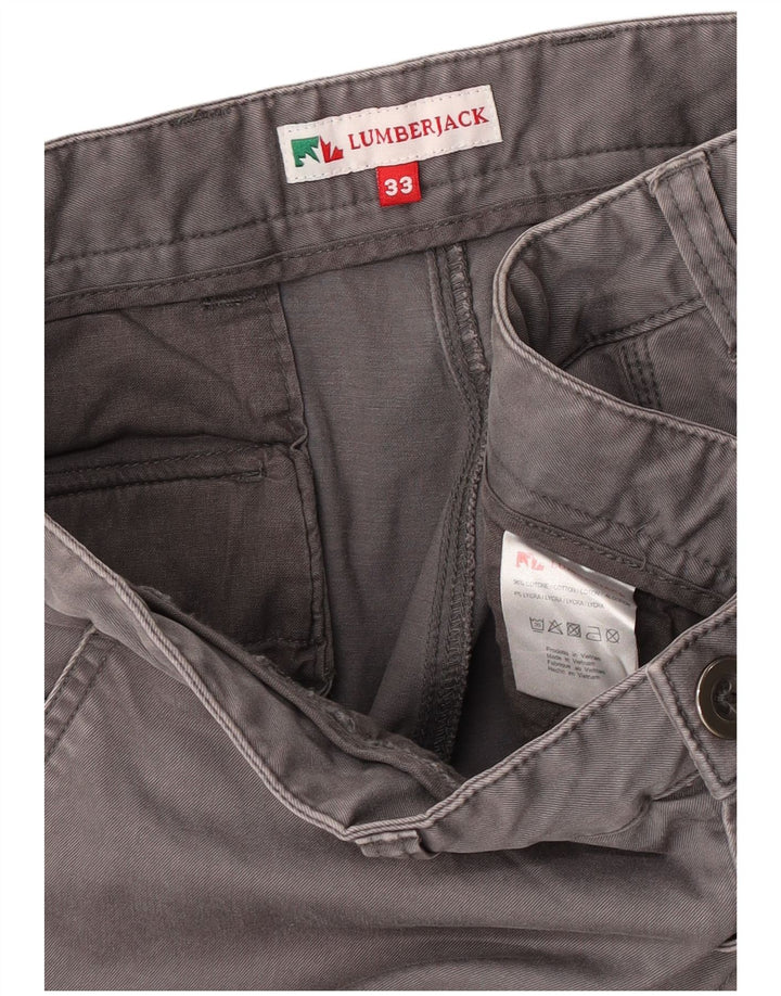Lumberjack Herren Cargoshorts W33 mittelgraue Baumwolle