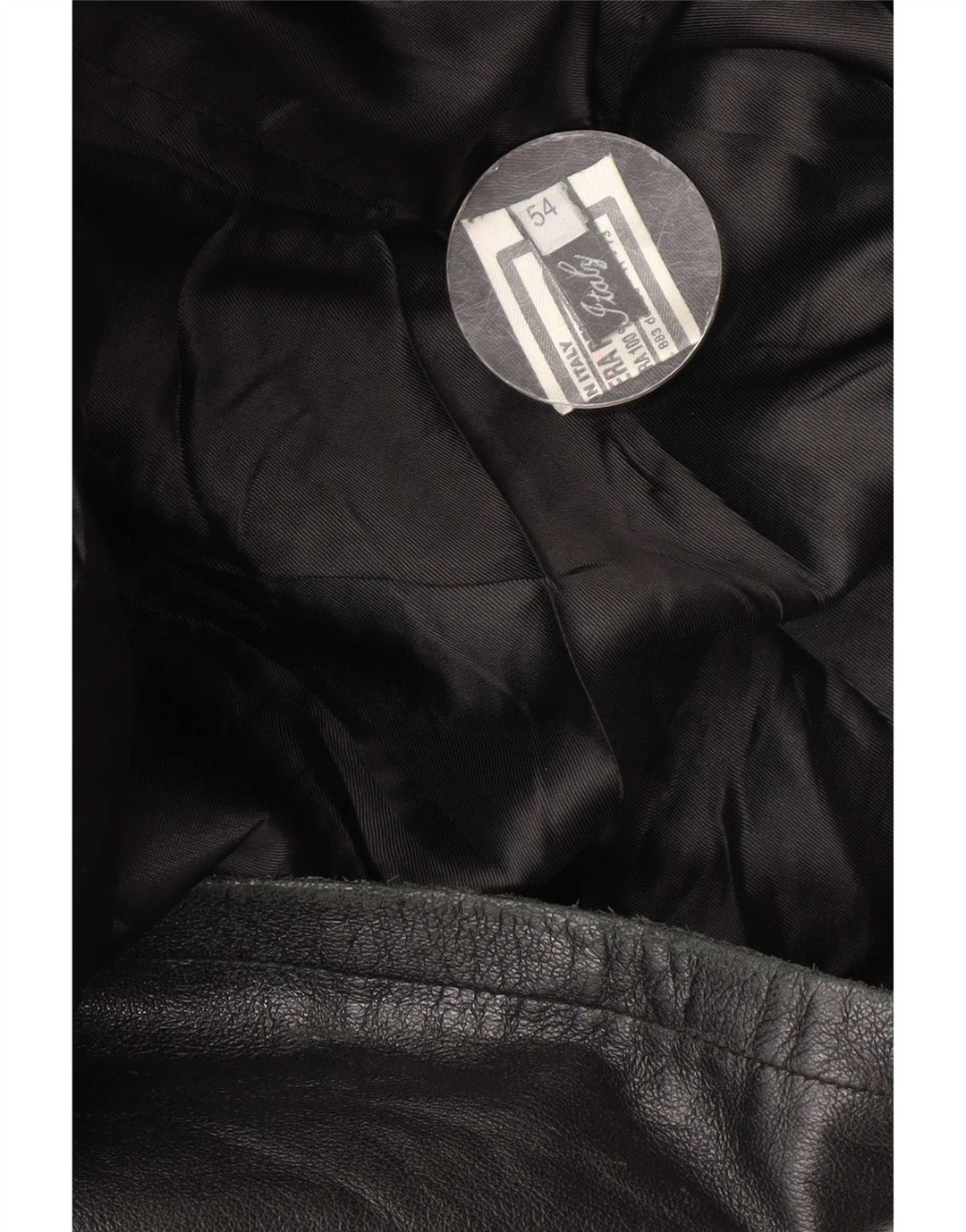 Vintage Herren Lederjacke IT 54 2XL Schwarzes Leder
