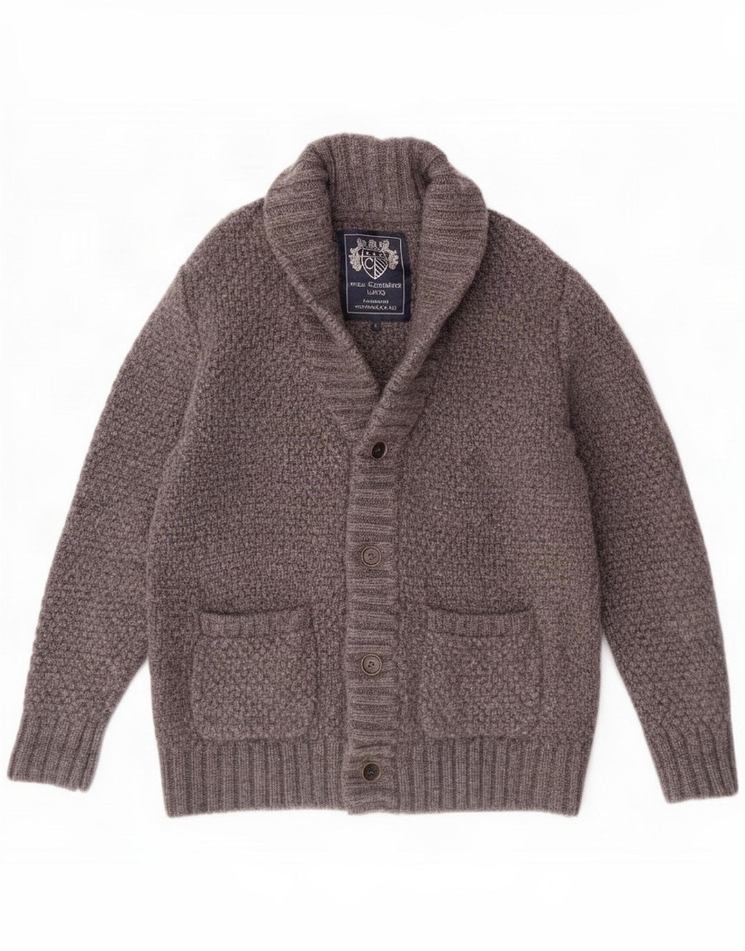 Paul Costelloe Herren-Strickjacke, große graue Wolle