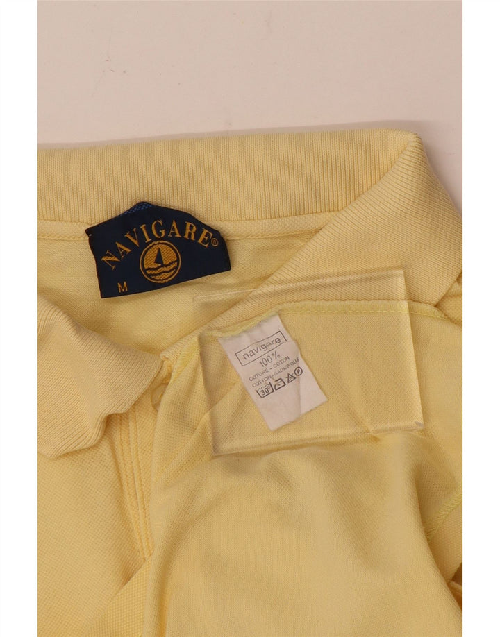 Navigare Herren-Poloshirt aus mittelgelber Baumwolle