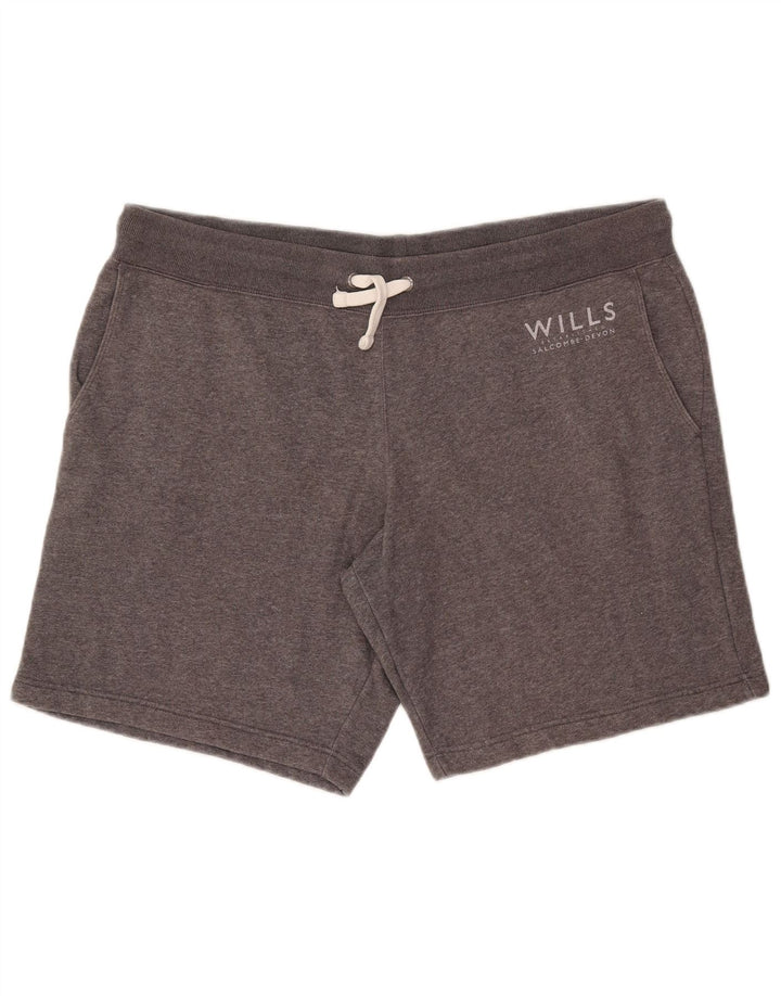 Jack Wills Herren Salcombe Devon Sportshorts XL aus grauer Baumwolle