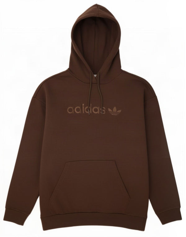 Adidas Damen Graphic Hoodie Pullover UK 12 Mittelbraune Baumwolle