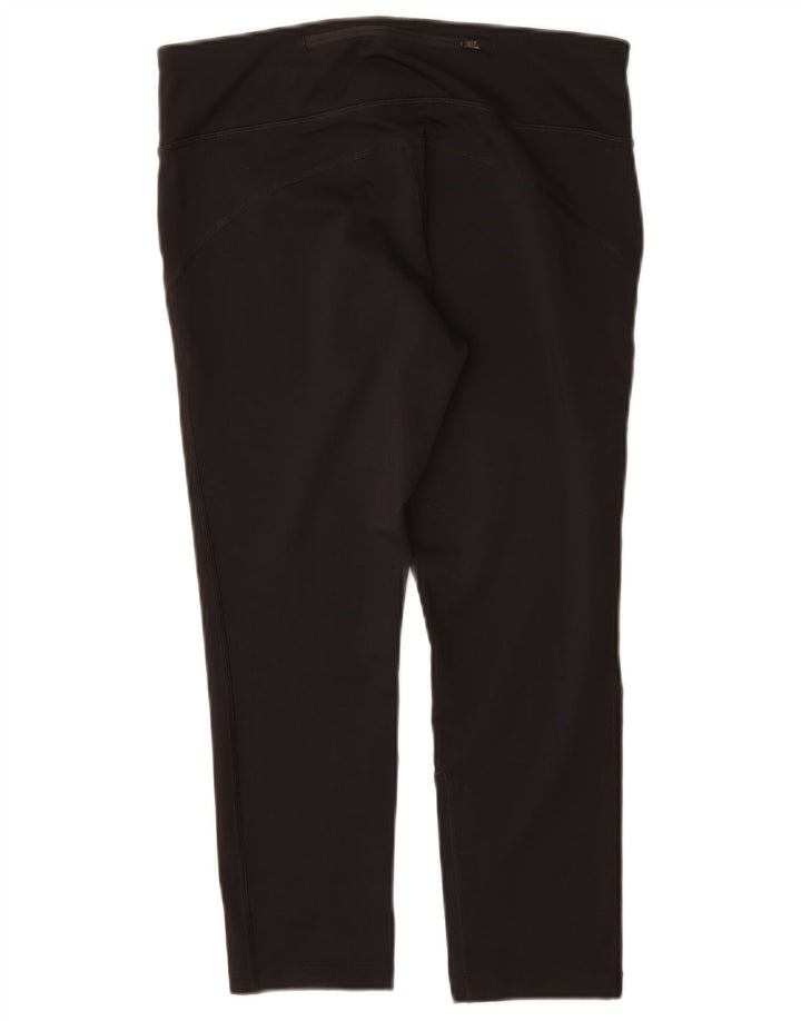 Nike Damen Dri Fit Capri Leggings UK 12 Medium Schwarz
