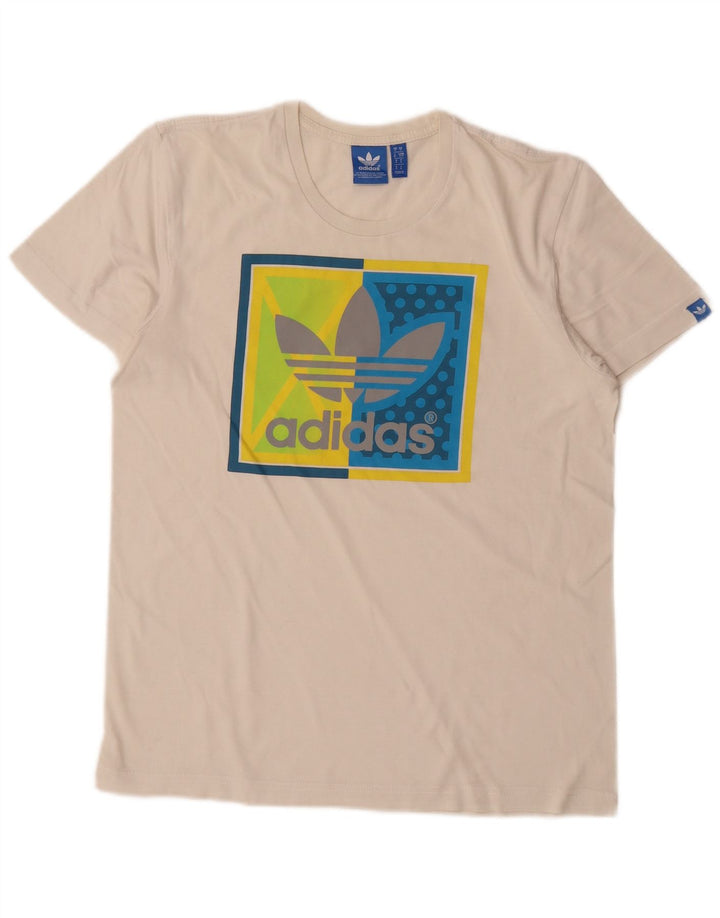 Adidas Herren Grafik T-Shirt Top Small Weiß