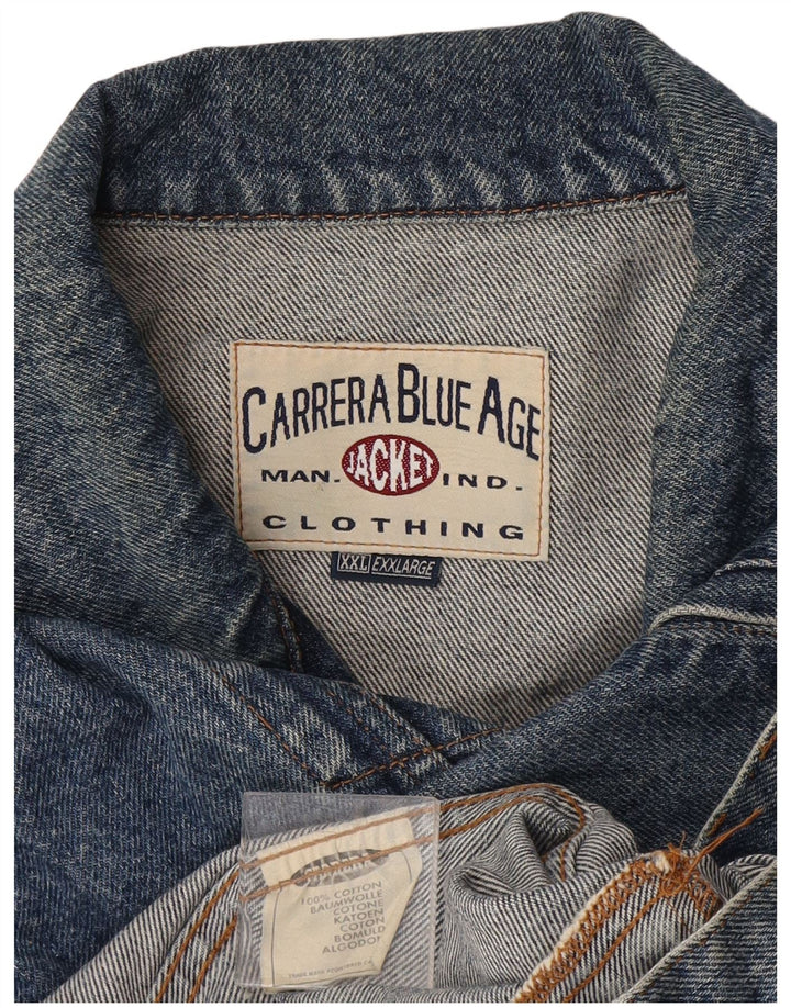 CARRERA Herren Jeansweste UK 44 2XL Blaue Baumwolle