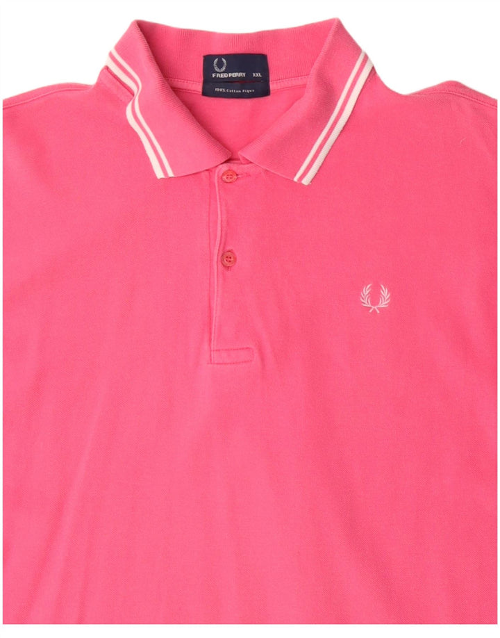 Fred Perry Herren Poloshirt 2XL Rosa Baumwolle