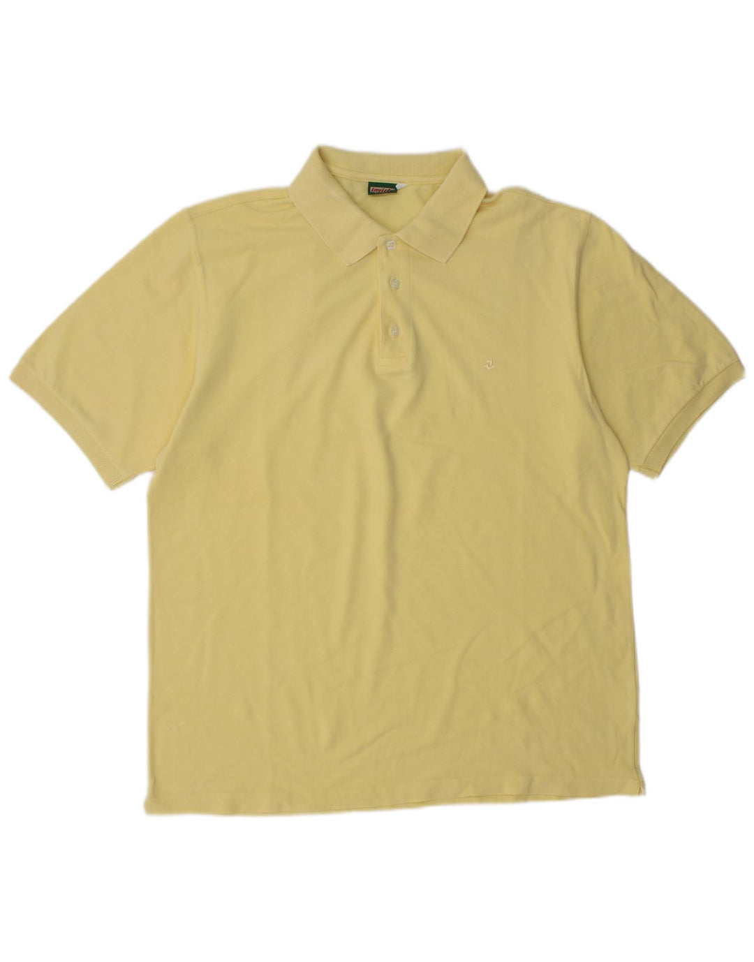 Invicta Herren-Poloshirt, groß, gelbe Baumwolle