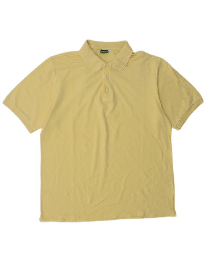 Invicta Herren-Poloshirt, groß, gelbe Baumwolle