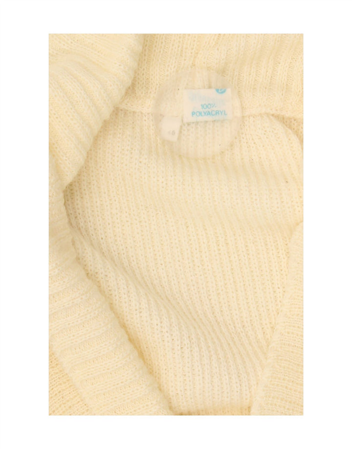 Creation Damen-Strickjacke in Übergröße, Größe 40, klein, gebrochenes Weiß, Acryl