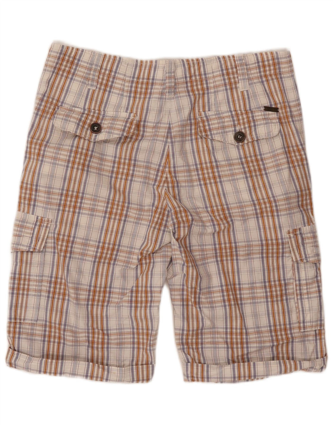 Just Cavalli Herren Cargoshorts W36 Large Beige Check