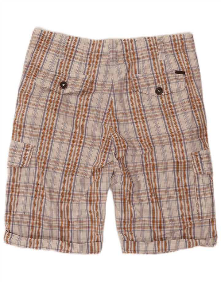 Just Cavalli Herren Cargoshorts W36 Large Beige Check