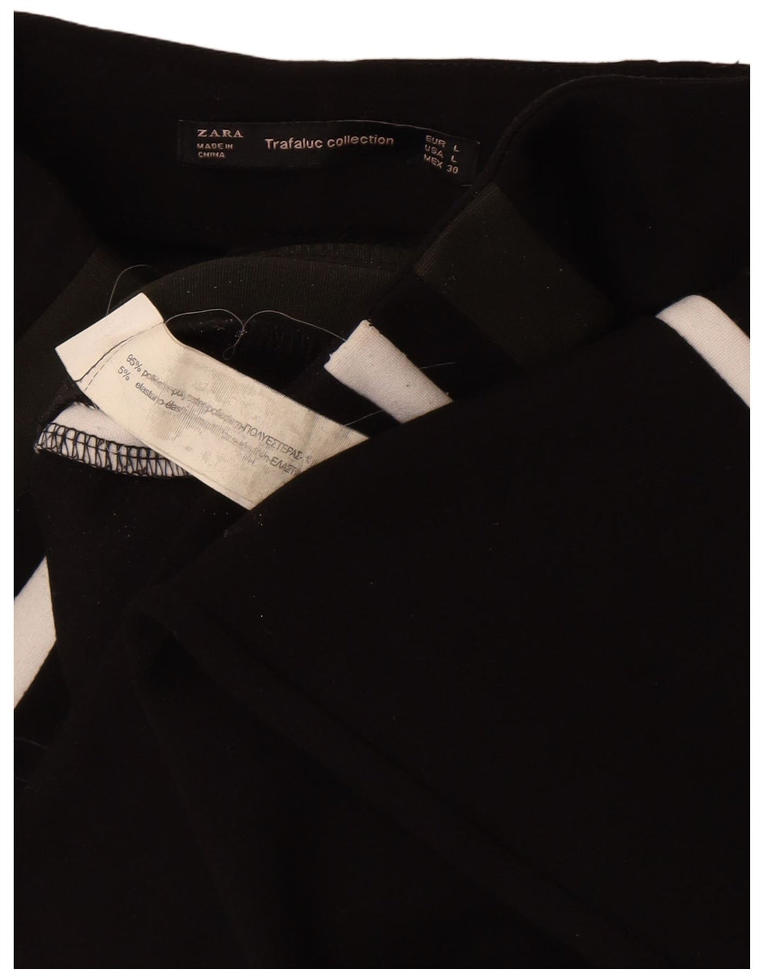 Zara Damen Trafaluc Leggings UK 14 Large Schwarz Colourblock Polyester