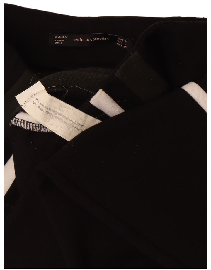 Zara Damen Trafaluc Leggings UK 14 Large Schwarz Colourblock Polyester