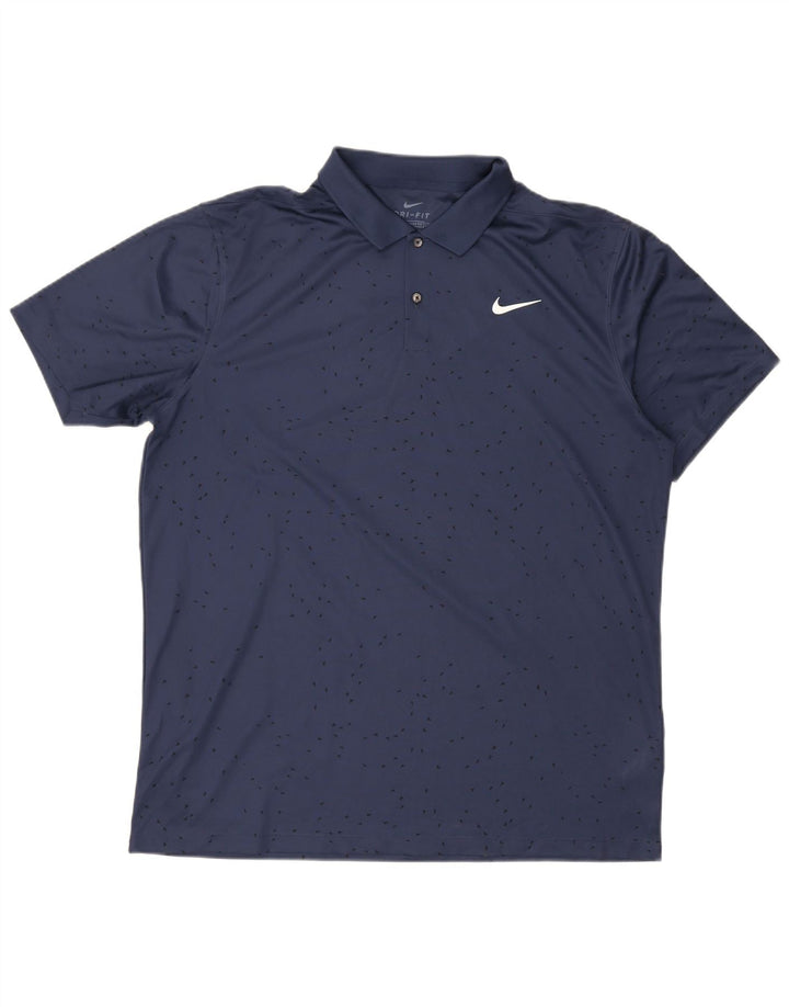 Nike Herren Dri Fit Standard Fit Poloshirt, groß, Marineblau, Polyester