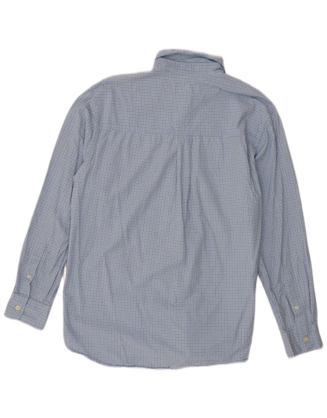 Chaps Herrenhemd aus mittelblauer Gingham-Baumwolle