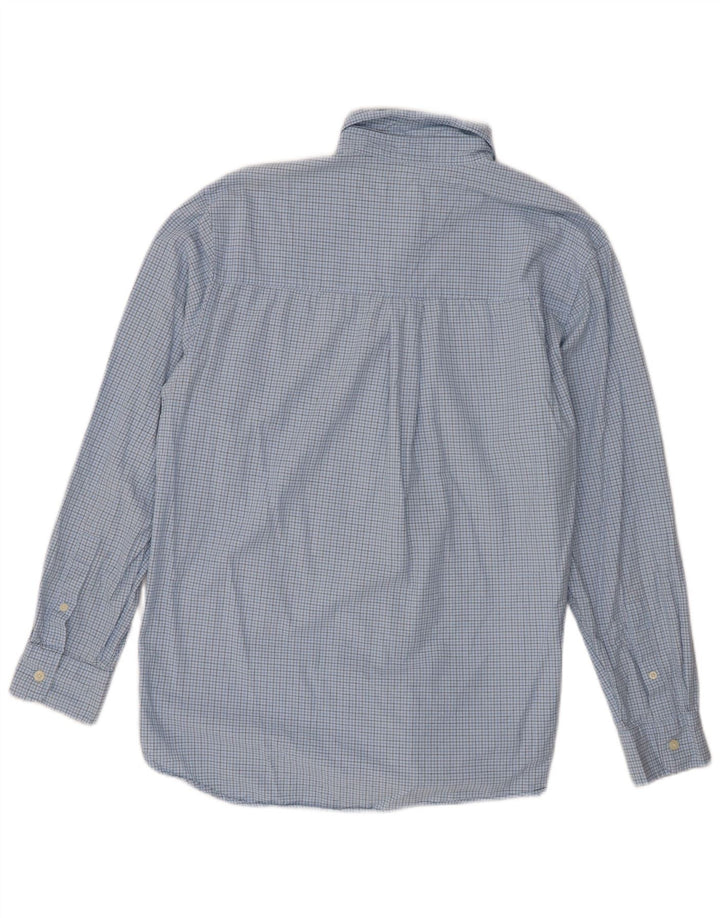 Chaps Herrenhemd aus mittelblauer Gingham-Baumwolle