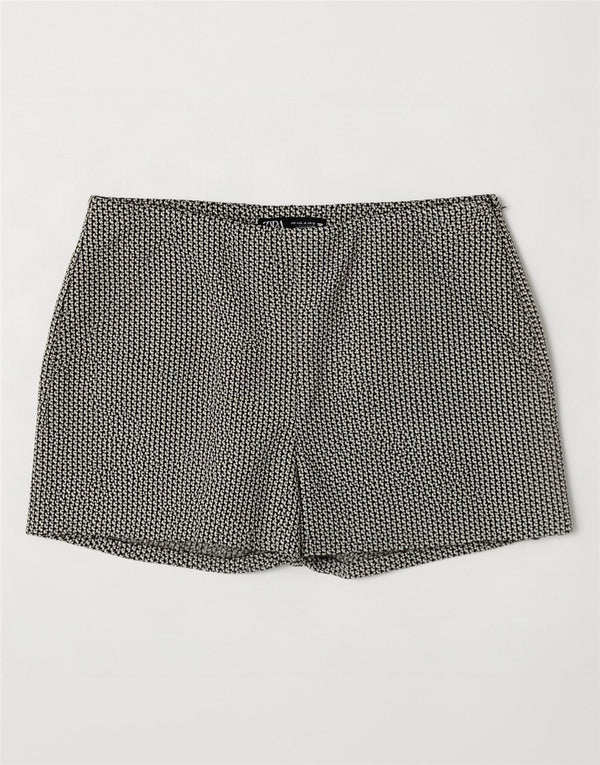 Zara Damen-Hotpants mit hoher Taille, Größe L, W30, Beige, geometrisch