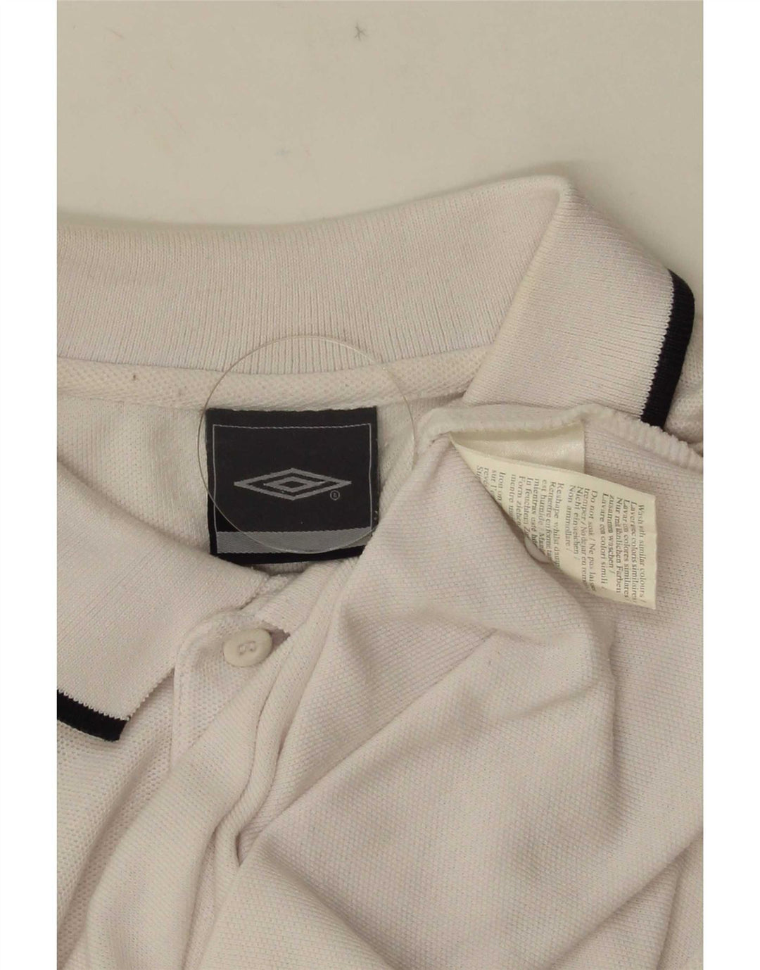 Umbro Herren-Poloshirt, mittelweißes Polyester