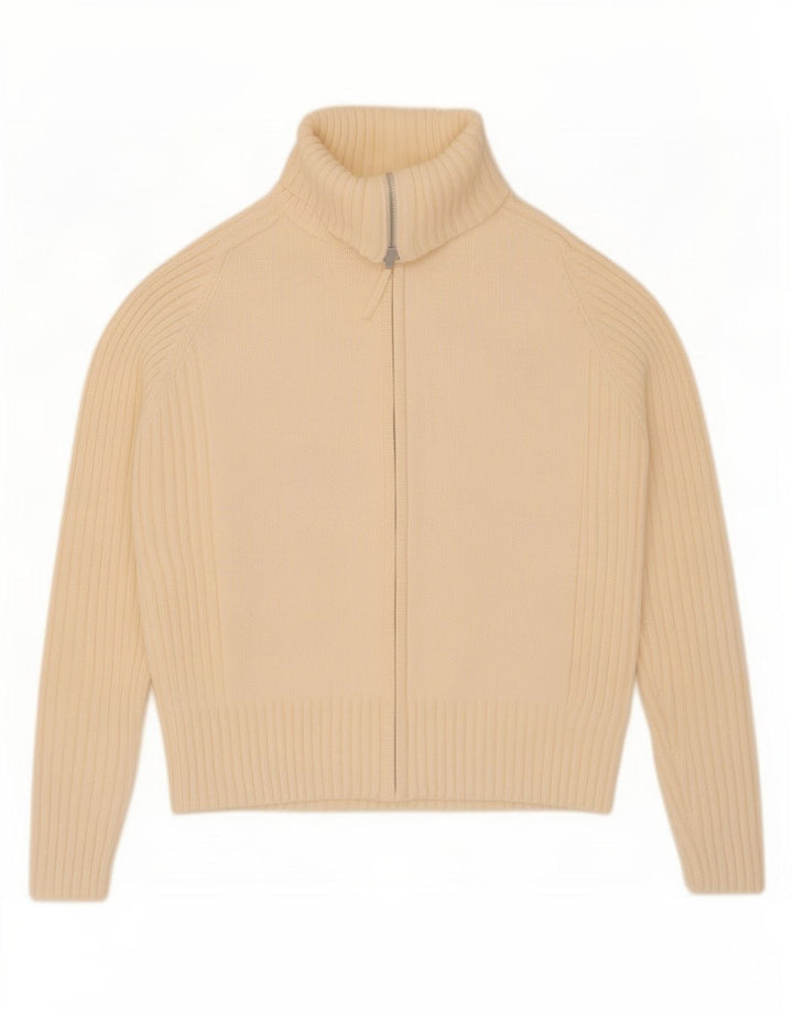 Marks & Spencer Damen-Cardigan mit durchgehendem Reißverschluss, UK 16, Größe L, gebrochenes Weiß