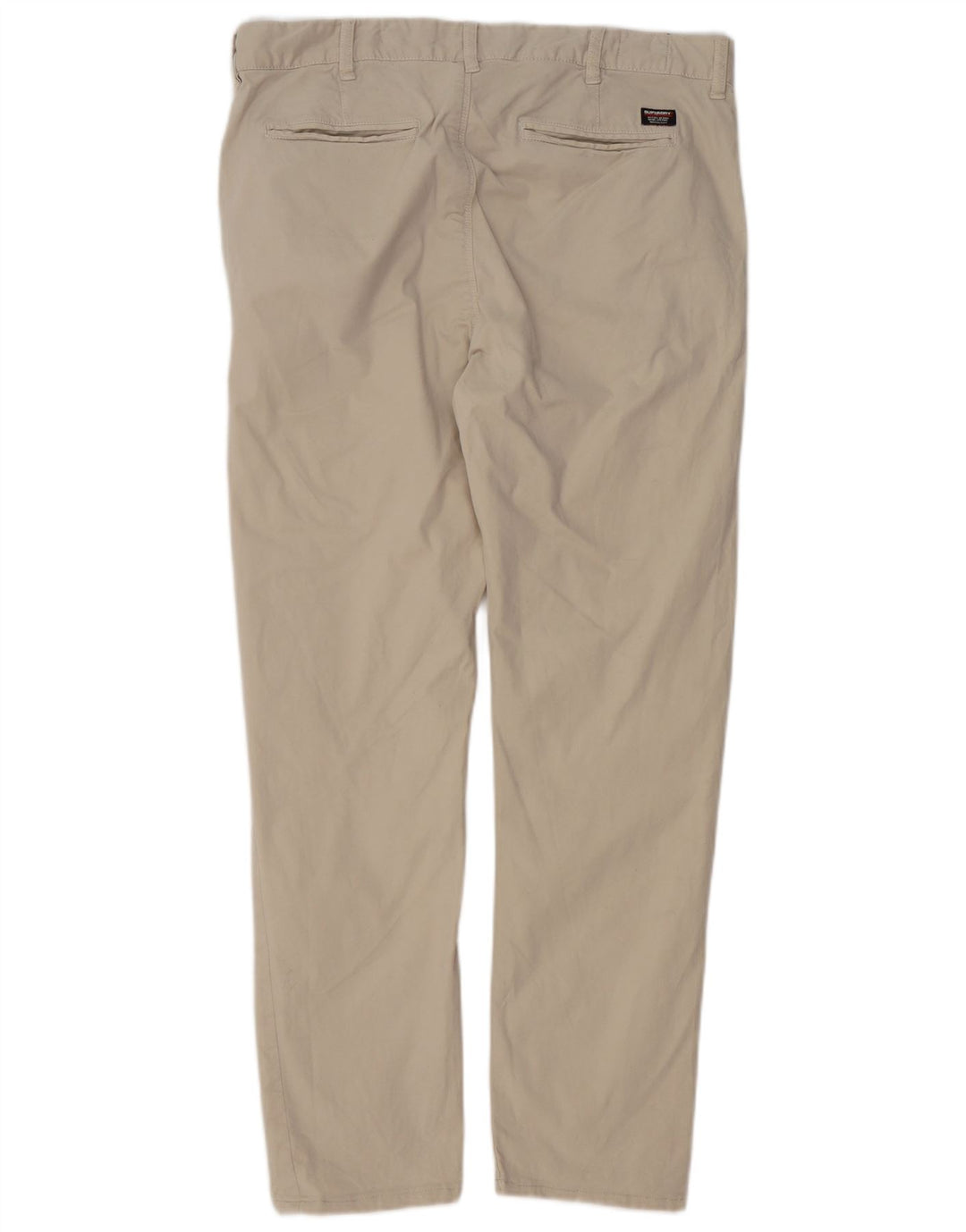 SUPERDRY Herren Slim Chinohose W34 L28 Beige Baumwolle