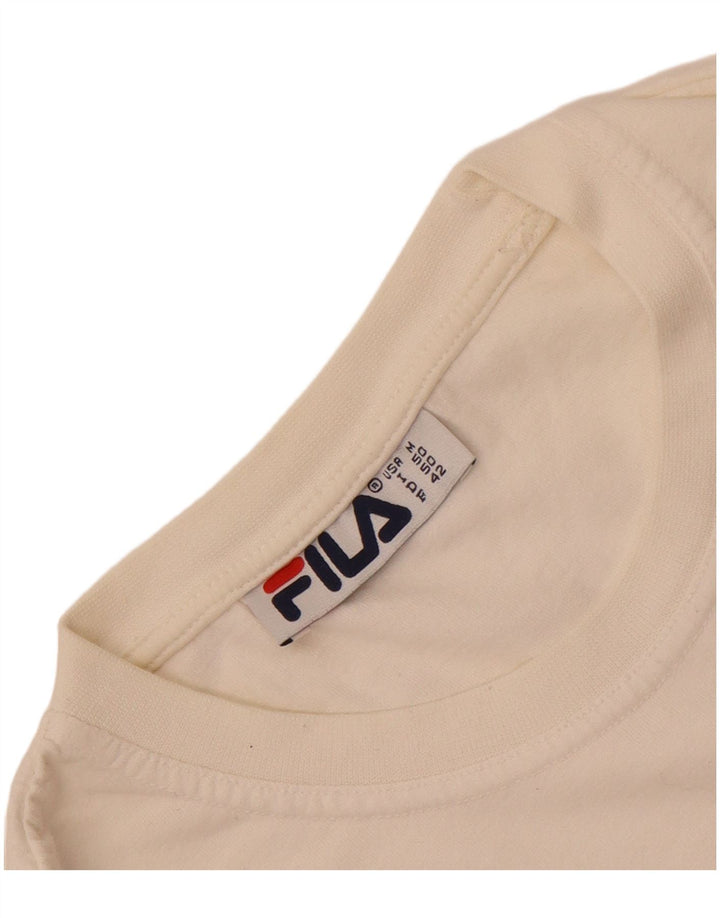 Fila Herren Grafik-T-Shirt-Oberteil Mittelweiß
