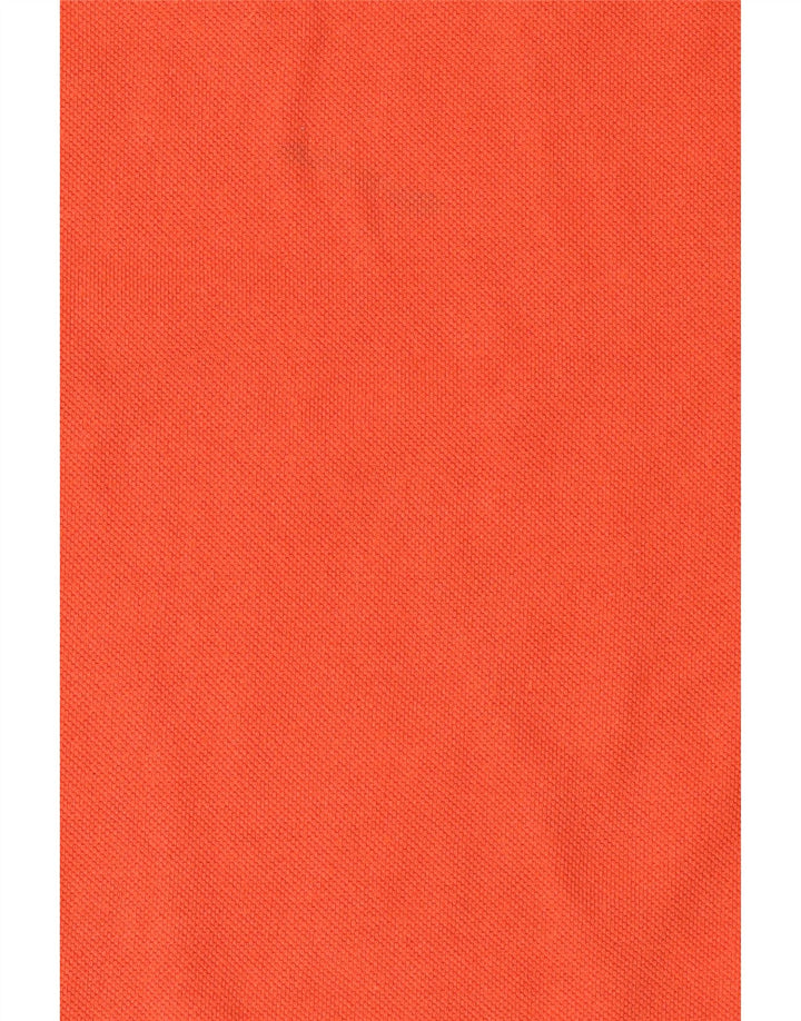 PUMA Mens Graphic Polo Shirt Medium Orange Colourblock Cotton Vintage Puma and Second-Hand Puma from Messina Hembry 
